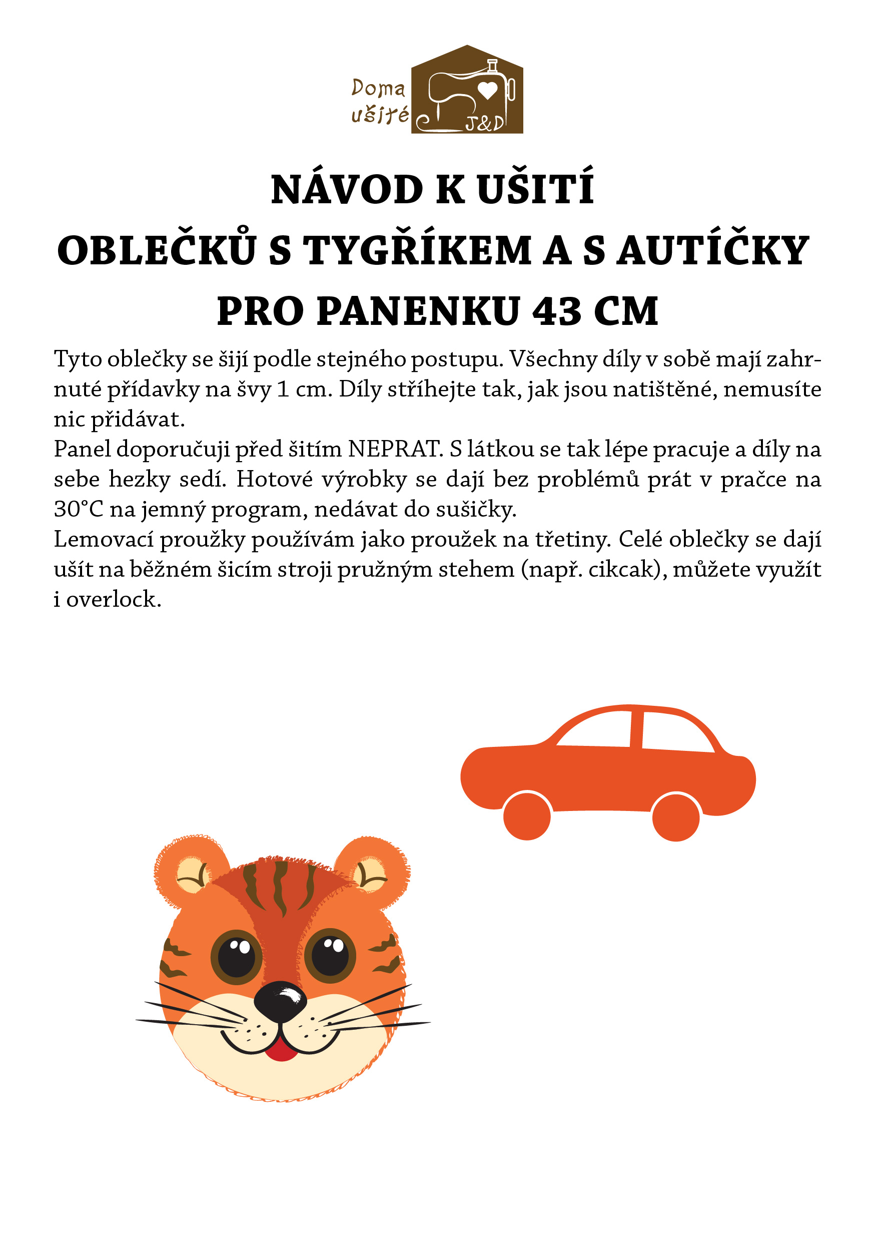 návod na oblečky A5 tygr-01